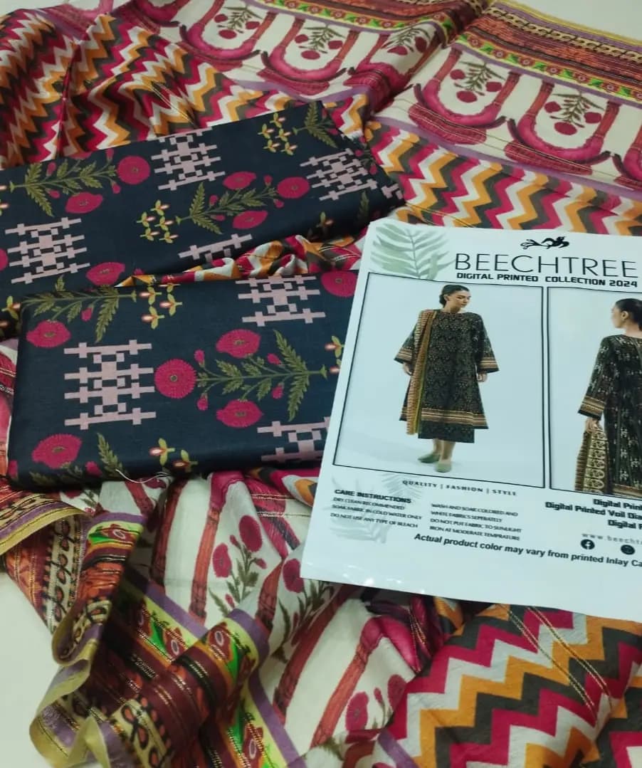 BECHTREE DIGITAL PRINTED ALLOVER MID SUMMER SERIES 24 3 Piece Suit