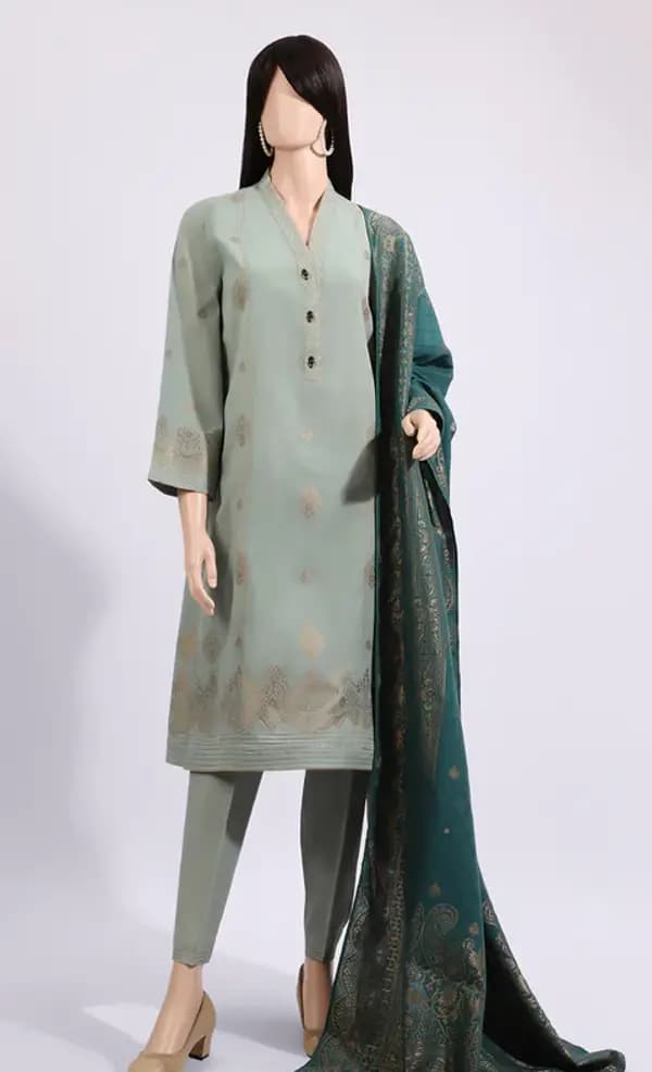 Unstitched Jacquard lawn 3 Piece
